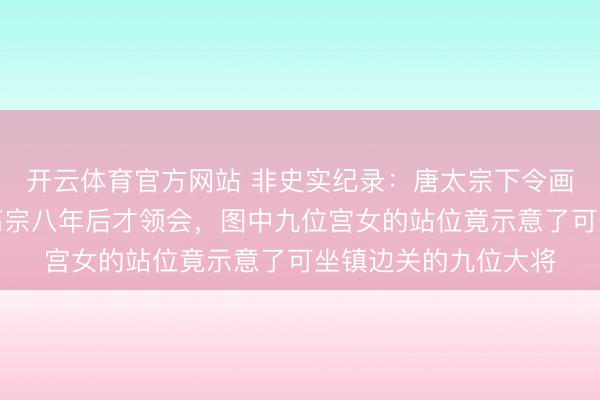 开云体育官方网站 非史实纪录：唐太宗下令画图《步辇图》，唐高宗八年后才领会，图中九位宫女的站位竟示意了可坐镇边关的九位大将